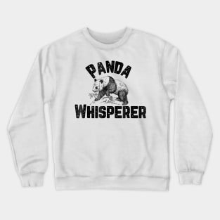 Panda Whisperer Funny Panda Bear Zoo Keeper Graphic Crewneck Sweatshirt